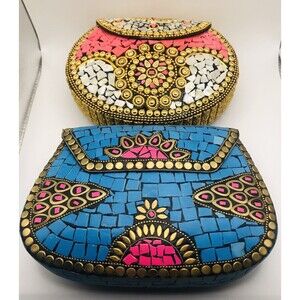Ramla Mosaic Bags~New~Summer Colors, Set Of 2